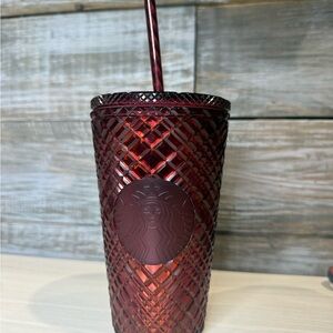 Starbucks Holiday Merlot Tumbler with Straw